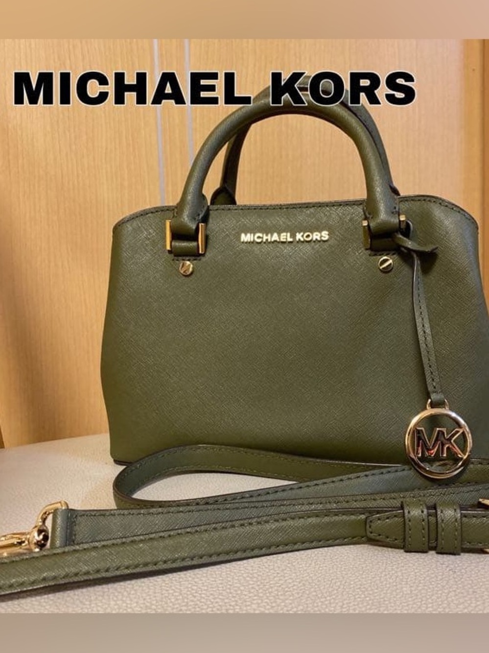 Michael Kors Olive Green Saffiano Leather Bag